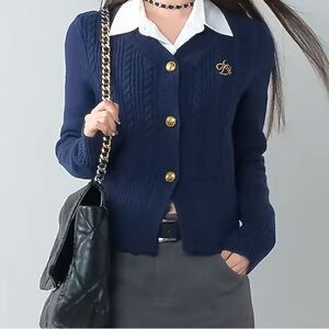 ANDYET AD1 V-neck slim-fit sweater Cardigan Winter